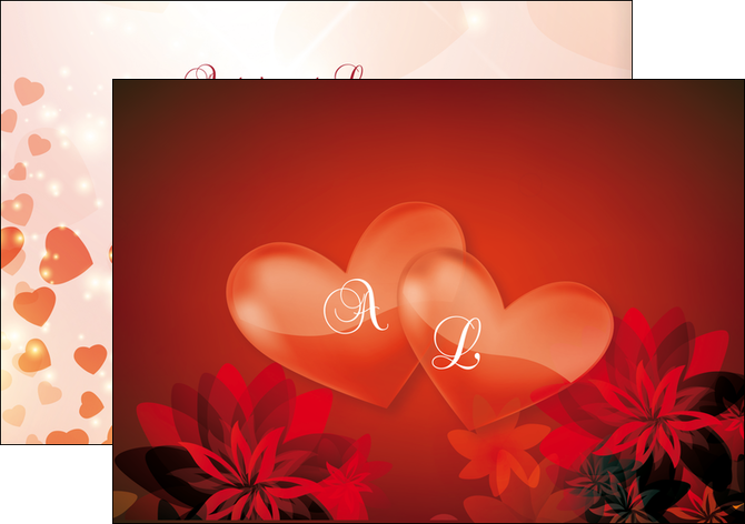 modele en ligne flyers fiancailles fleur invitation MLIG17043