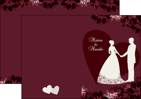 creer modele en ligne depliant 2 volets  4 pages  demander la main demande en mariage epousailles MLIG17187