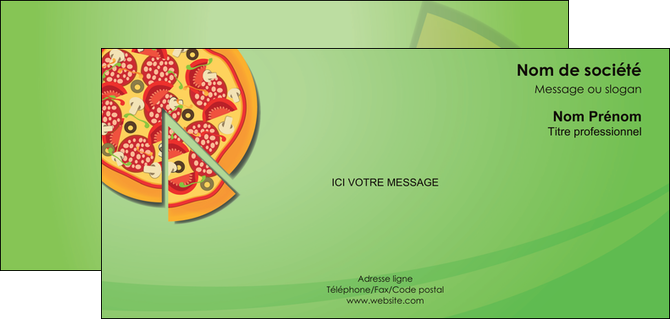 modele en ligne carte de correspondance pizzeria et restaurant italien pizza portions de pizza plateau de pizza MIDLU18293