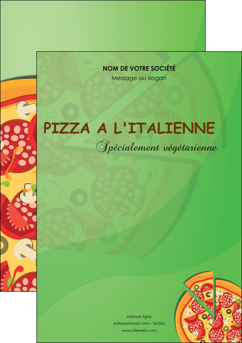 personnaliser maquette flyers pizzeria et restaurant italien pizza portions de pizza plateau de pizza MIDLU18297