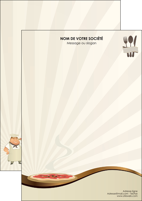 realiser flyers pizzeria et restaurant italien pizza portions de pizza plateau de pizza MIDLU18437