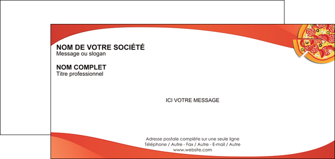 faire modele a imprimer carte de correspondance pizzeria et restaurant italien pizza portions de pizza plateau de pizza MIDLU18539