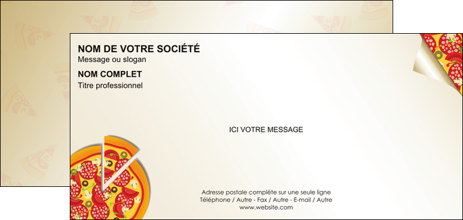faire modele a imprimer carte de correspondance pizzeria et restaurant italien pizza portions de pizza plateau de pizza MIDLU18563