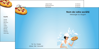 realiser depliant 2 volets  4 pages  pizzeria et restaurant italien pizza portions de pizza plateau de pizza MIDLU18603