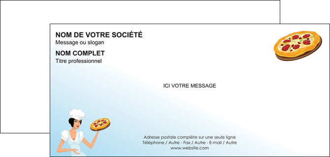 cree carte de correspondance pizzeria et restaurant italien pizza portions de pizza plateau de pizza MIDLU18605