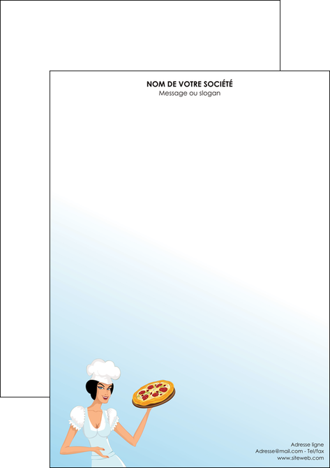 imprimerie tete de lettre pizzeria et restaurant italien pizza portions de pizza plateau de pizza MIDLU18607