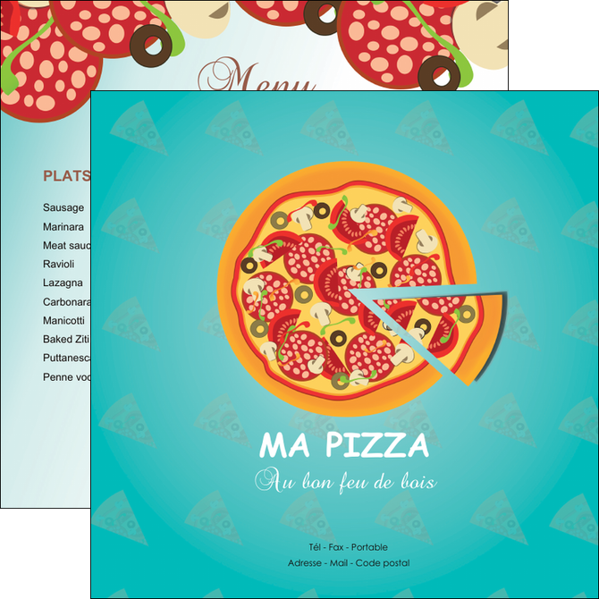 creer modele en ligne flyers sandwicherie et fast food pizza portions de pizza plateau de pizza MFLUOO18627