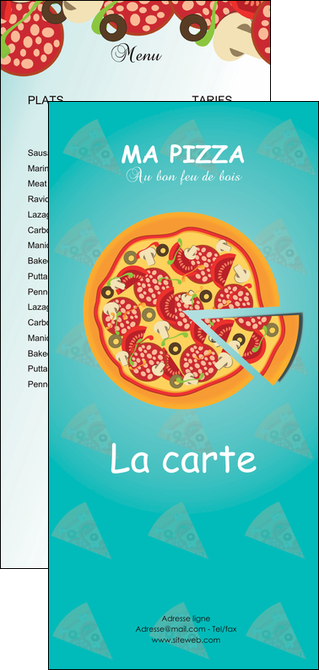 faire flyers sandwicherie et fast food pizza portions de pizza plateau de pizza MFLUOO18635