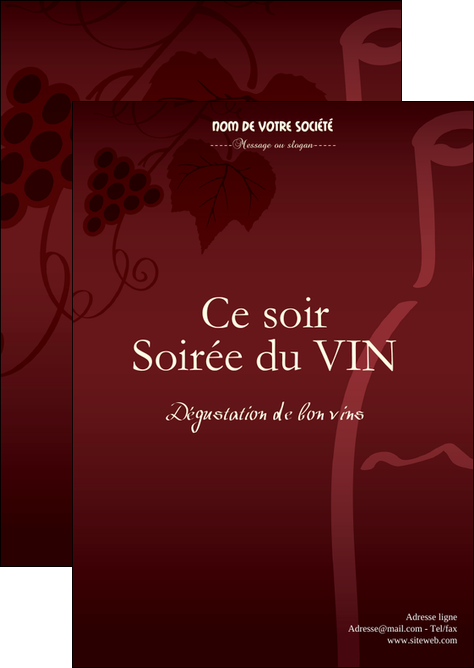 modele flyers vin commerce et producteur vin vigne vignoble MIDBE18811