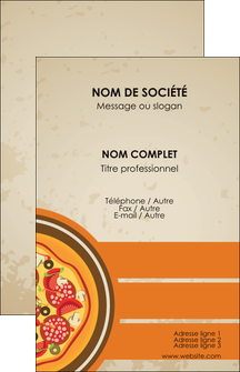 creation graphique en ligne carte de visite pizzeria et restaurant italien pizza portions de pizza plateau de pizza MIDLU18983