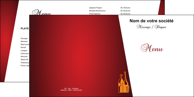 impression depliant 2 volets  4 pages  vin commerce et producteur magasin de vin cave a vin producteur de vin MIDBE19009