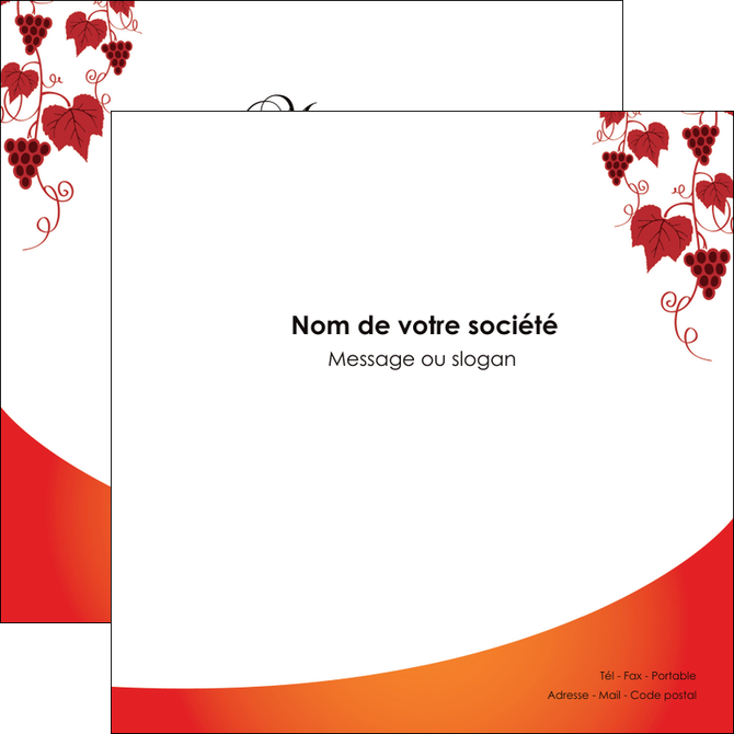 personnaliser modele de flyers vin commerce et producteur raisins grappe de raisins culture de raisins MIDBE19031
