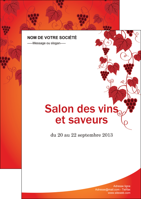 realiser flyers vin commerce et producteur raisins grappe de raisins culture de raisins MIDBE19037
