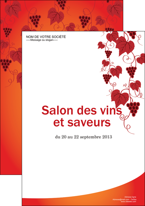 personnaliser maquette affiche vin commerce et producteur raisins grappe de raisins culture de raisins MIDBE19039