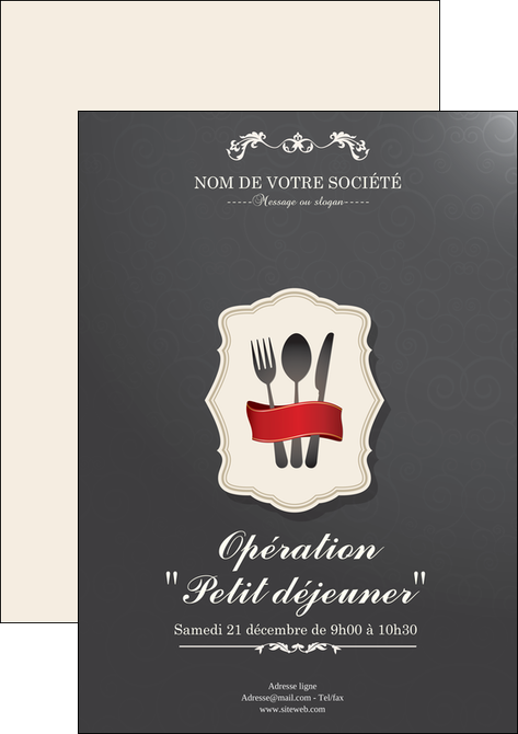 modele affiche restaurant restaurant restauration restaurateur MIDLU19063