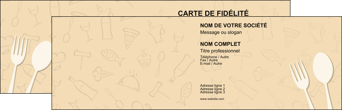 faire modele a imprimer carte de visite restaurant restaurant restauration restaurateur MIDLU19235