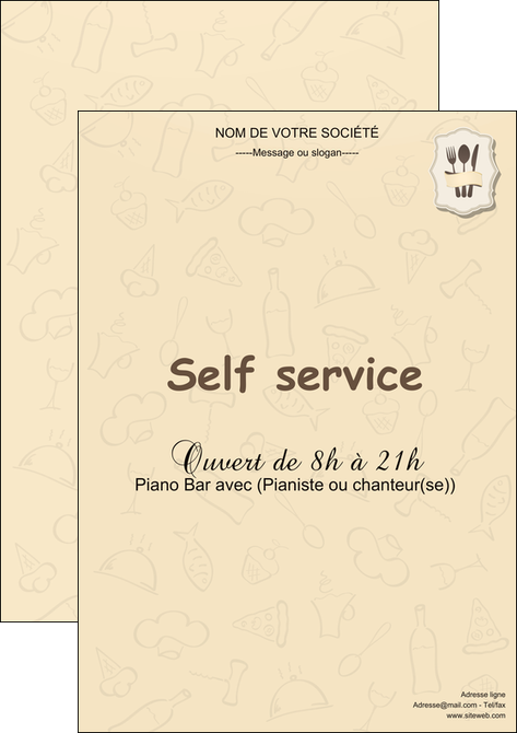 personnaliser modele de affiche restaurant restaurant restauration restaurateur MIDLU19247