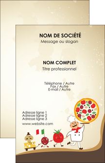 modele carte de visite pizzeria et restaurant italien pizza pizzeria pizzaiolo MIDLU19261