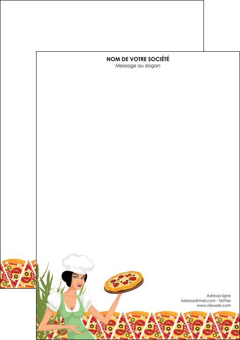 exemple tete de lettre pizzeria et restaurant italien pizza portions de pizza plateau de pizza MIDLU19335