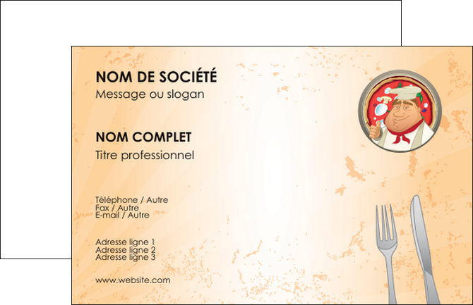 faire carte de visite pizzeria et restaurant italien pizza plateau plateau de pizza MIDLU19393