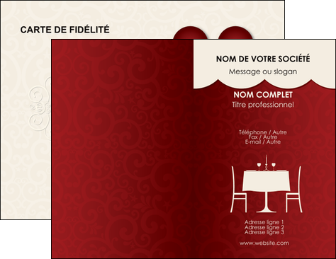 impression carte de visite metiers de la cuisine restaurant restauration pictogramme pour restaurant MIDLU19445