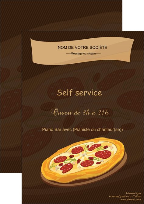 personnaliser maquette affiche pizzeria et restaurant italien pizza plateau plateau de pizza MIDLU19485