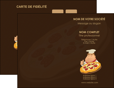 maquette en ligne a personnaliser carte de visite pizzeria et restaurant italien pizza plateau plateau de pizza MIDLU19493