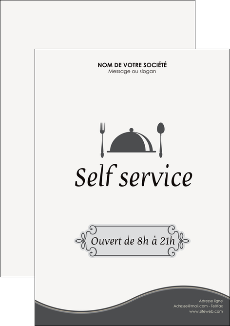 creer modele en ligne flyers restaurant restaurant restauration restaurateur MIDLU19571