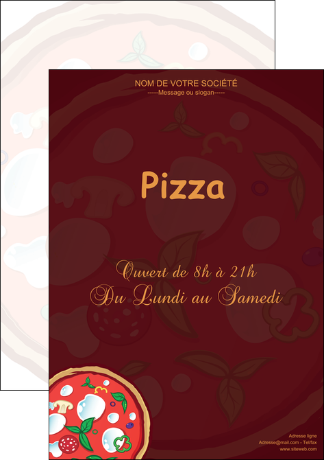 faire affiche pizzeria et restaurant italien pizza plateau plateau de pizza MIDLU19665