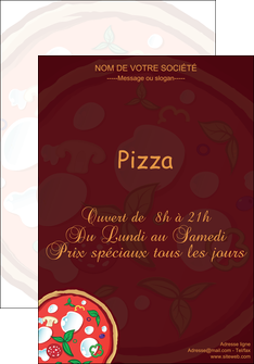 cree affiche pizzeria et restaurant italien pizza plateau plateau de pizza MIDLU19667