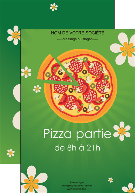faire modele a imprimer affiche pizzeria et restaurant italien pizza pizzeria pizzaiolo MIDLU19739