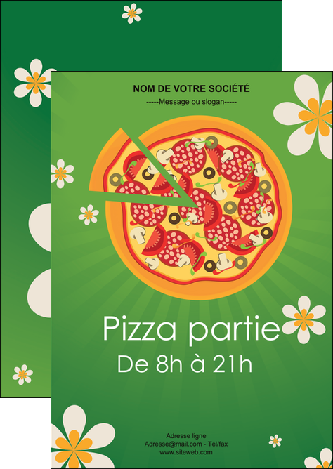 imprimer flyers pizzeria et restaurant italien pizza pizzeria pizzaiolo MIDLU19755