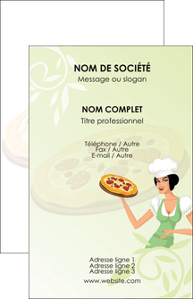 modele carte de visite pizzeria et restaurant italien pizza plateau plateau de pizza MIDLU19769