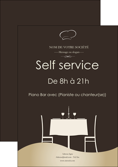 personnaliser modele de affiche restaurant restaurant restauration table de restaurant MIFCH19839