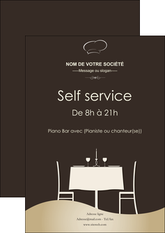 creation graphique en ligne flyers restaurant restaurant restauration table de restaurant MIFCH19847