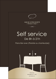 modele en ligne affiche restaurant restaurant restauration table de restaurant MIFCH19849