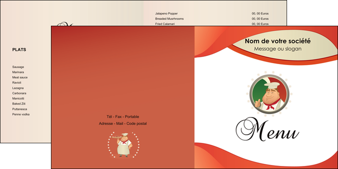 imprimer depliant 2 volets  4 pages  pizzeria et restaurant italien pizza plateau plateau de pizza MIDBE19865