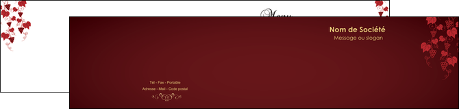 realiser depliant 2 volets  4 pages  vin commerce et producteur raisins grappe de raisins culture de raisins MIDBE19901