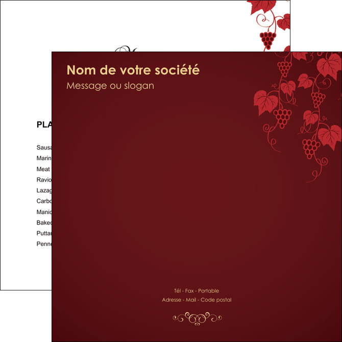 creation graphique en ligne flyers vin commerce et producteur raisins grappe de raisins culture de raisins MIDBE19909