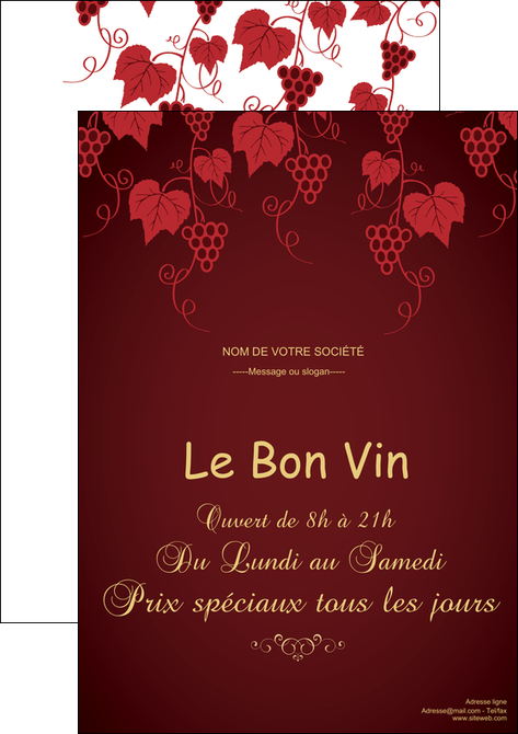 cree affiche vin commerce et producteur raisins grappe de raisins culture de raisins MIDBE19917