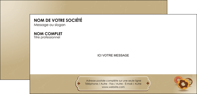 imprimerie carte de correspondance creperie et glacier donut donut aux chocolats patisserie MIDLU20105