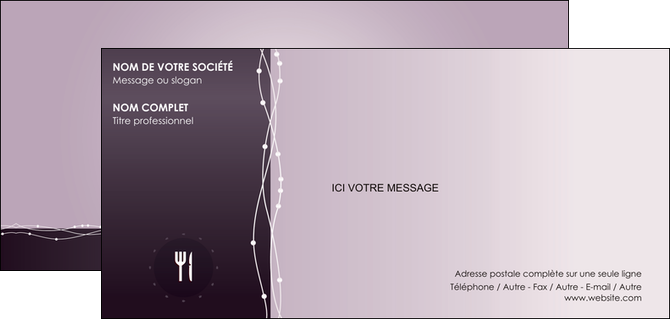 realiser carte de correspondance restaurant restaurant restauration restaurateur MIDLU20161