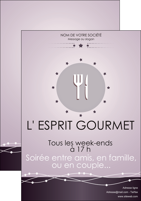 realiser affiche restaurant restaurant restauration restaurateur MIDLU20167