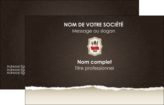 modele en ligne carte de visite restaurant restaurant restauration restaurateur MIDLU20199