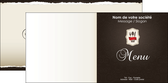 personnaliser modele de depliant 2 volets  4 pages  restaurant restaurant restauration restaurateur MIDLU20205