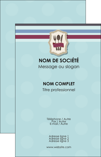realiser carte de visite restaurant restaurant restauration restaurateur MIDLU20247