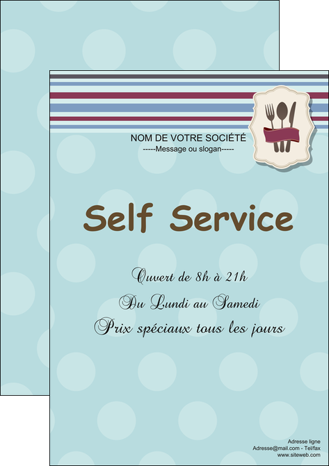 creer modele en ligne affiche restaurant restaurant restauration restaurateur MIDLU20249