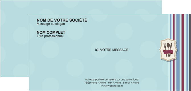 maquette en ligne a personnaliser carte de correspondance restaurant restaurant restauration restaurateur MIDLU20261