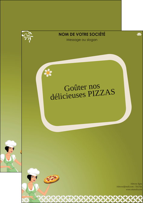 impression affiche pizzeria et restaurant italien pizza plateau plateau de pizza MFLUOO20269