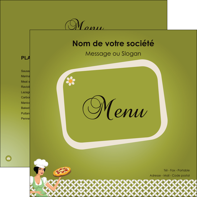 impression flyers pizzeria et restaurant italien pizza plateau plateau de pizza MFLUOO20273